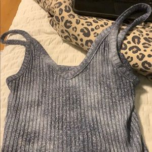 Blue American eagle crop top